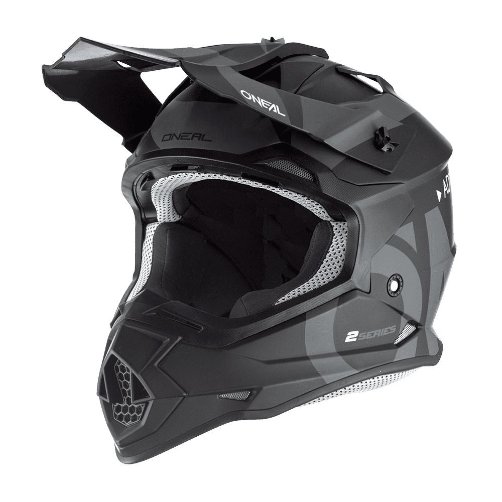 O'Neal 2025 Motocross Helmet 2SRS Slick Black Grey